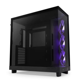 Корпус без блока питания/ Case NZXT H6 Flow RGB (2023), Midi-Tower, TG, 3x120mm RGB, 2xUSB-A 3.2 + 1xUSB-C 3.2, ATX, mATX, mITX Black