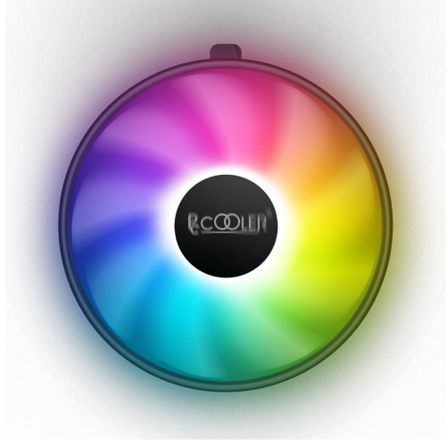 Кулер для процессора/ CPU Cooler PCCooler E126M PRO (92W, 4-pin PWM, 70mm, Al/Cu, -mm, FRGB, 1x120mm, 65.46CFM, 29.8dBA, 1600RPM, S: 1700/1200/115X, AM5/AM4, black) PcCooler