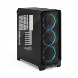 Корпус ПК без блока питания/ Case Fractal Design Meshify 3 RGB TG Light Tint, Midi-Tower, 3x140mm ARGB, 2xUSB-A 3.2 + 1xUSB 3.2 Type-C E-ATX, ATX, mATX, mITX, Black