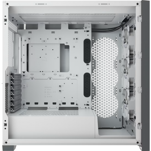 Корпус без блока питания/ Case Corsair iCUE 5000X RGB, Midi-Tower, TG, 3x120mm RGB, 2xUSB-A 3.2, 1xUSB 3.2 Type-C, E-ATX, ATX, mATX, mITX White Corsair