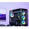 Корпус JONSBO D300 Mini-Tower без блока питания: стильный черный кейс для mATX и mITX с USB-A 3.2 и USB-C 3.2
