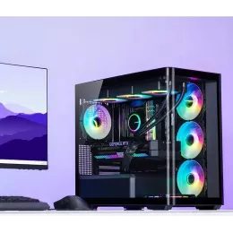 Корпус без блока питания/ Case JONSBO D300, Mini-Tower, TG, no fan, 2xUSB-A 3.2 + 1xUSB-C 3.2, mATX, mITX Black