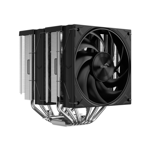 Кулер для процессора/ CPU Cooler SAMA A60E (265W, 4-pin PWM, 156.5mm, 6x6mm, 2x120mm, 78CFM, 29dBA, 2200RPM, S: 1851/1700/1200/115X, AM5/AM4, silver) SAMA