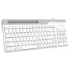 Клавиатура A4Tech FK25 белый/серый USB slim – идеальный выбор для комфортной работы и игр с кабелем 1.5м