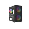 Корпус ПК без блока питания/ Case SAMA S30 Black, Midi-Tower, TG, 2x140mm + 1x120mm ARGB, 1xUSB 3.0 + 1xUSB 3.1 Type-C, mATX, mITX Black SAMA