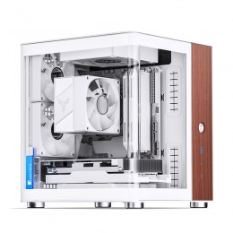 Корпус без блока питания/ Case JONSBO TK-0 White, Desktop SFF, TG, no fan, 1xUSB-A 3.2 + 1xUSB-C 3.2, SFX PSU Support, mITX White
