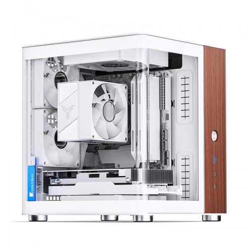 Корпус без блока питания/ Case JONSBO TK-0 White, Desktop SFF, TG, no fan, 1xUSB-A 3.2 + 1xUSB-C 3.2, SFX PSU Support, mITX White JONSBO