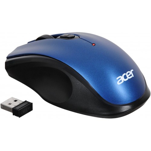 Купить беспроводную оптическую мышь Acer OMR031 черный/синий 1600dpi с USB и 4 кнопками