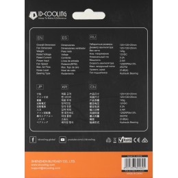 Вентилятор для корпуса ID-Cooling FL-12025K 120х120x25 черный 3-pin 21дБ Ret