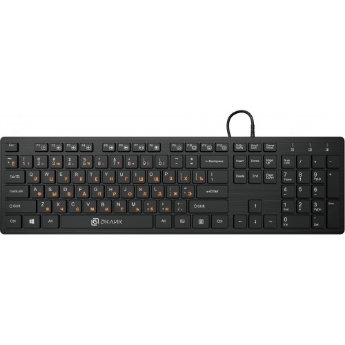 Клавиатура Оклик 520M2U USB Slim Multimedia черная с кабелем 1.6м - идеальный выбор для комфортной работы и игр