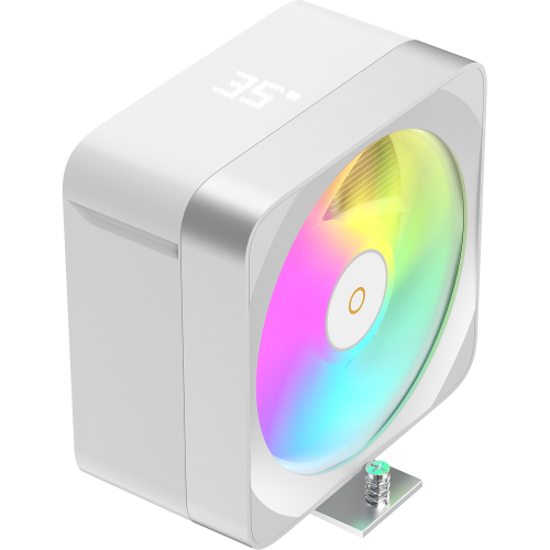 Кулер для процессора Ocypus Delta A40 EX WH Digital: Эффективное охлаждение до 200W с ARGB и 120мм вентилятором