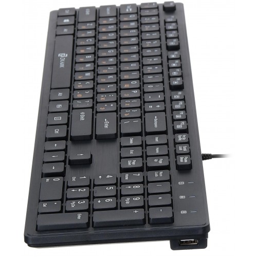 Клавиатура Оклик 520M2U USB Slim Multimedia черная с кабелем 1.6м - идеальный выбор для комфортной работы и игр