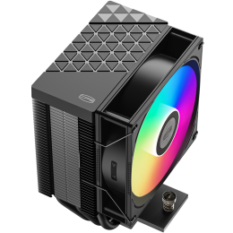 Кулер для процессора/ CPU Cooler PCCooler R300 ARGB BK (150W, 4-pin PWM, 133mm, Al/Cu, 3x6mm, ARGB, 1x92mm, 40.94CFM, 30dBA, 2200RPM, S: 1851/1700/1200/115X, AM5/AM4, black)