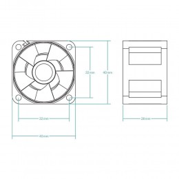 Вентилятор корпусной ARCTIC Cooling S4028-15K 1400-15000rpm Dual Ball Bearing 4-Pin Fan-Connector (ACFAN00264A)