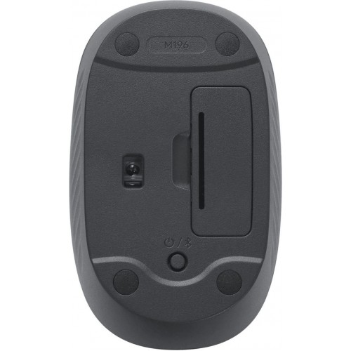 Купить беспроводную оптическую мышь Logitech M196 графитового цвета с 1000dpi для ноутбука - 2 кнопки (910-007315)