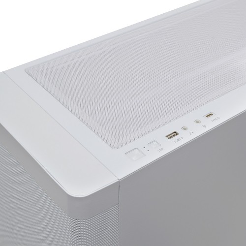 Корпус без блока питания/ Case HSPD M740, Mesh Mid Tower, White, TG, 0.6 SPCC, no fans, E-ATX, ATX, mATX, mITX, 170/400/200mm, 4x2.5", 2x3.5", 7xPCI, 1xUSB-A 3.0, 1xUSB-C 3.0, 460x218x450mm HSPD