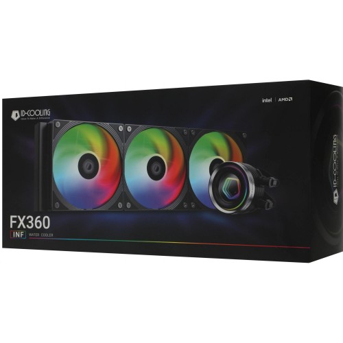 Система водяного охлаждения ID-Cooling FX360 Inf ARGB Soc-AM5/AM4/1200/1700/1851 черный 4-pin 27.2dB Al+Cu 350W Ret [FX360 INF]