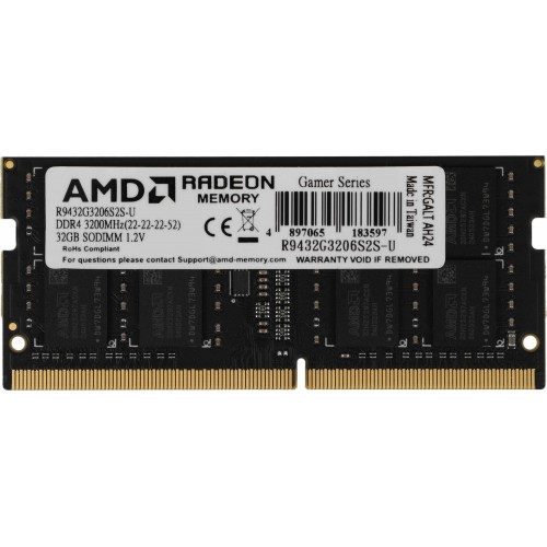 Память DDR4 32GB 3200MHz SO-DIMM для AMD R9 - Высокоскоростная оперативная память 1.2В CL22
