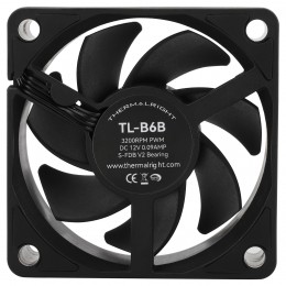 Кулер для корпуса/ Case Cooler Thermalright TL-B6B (60x60x25mm, 4-pin PWM, 16.17CFM, 20.17dBA, 3200RPM, Black)