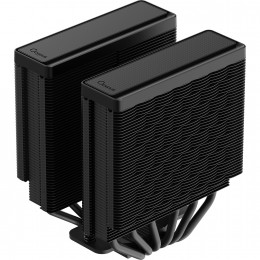 Кулер для процессора/ CPU Cooler Ocypus Delta A62 BK ARGB (260W, 4-pin PWM, 156mm, Al/Cu, 6x6mm, ARGB, 2x120mm, 73CFM, 29dBA, 2000RPM, S: 1851/1700/1200/115X, AM5/AM4, black)