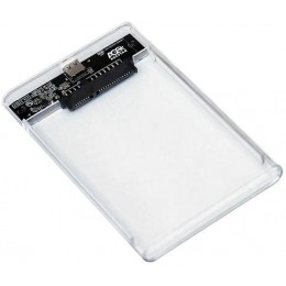 Внешний корпус для HDD/SSD AgeStar 3UB2P4C SATA III USB3.0 пластик прозрачный 2.5" [3UB2P4C]