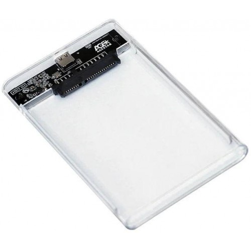 Внешний корпус для HDD/SSD AgeStar 3UB2P4C SATA III USB3.0 пластик прозрачный 2.5" [3UB2P4C]