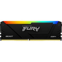 Память оперативная/ Kingston 32GB 3600MT/s DDR4 CL18 DIMM (Kit of 2) FURY Beast RGB