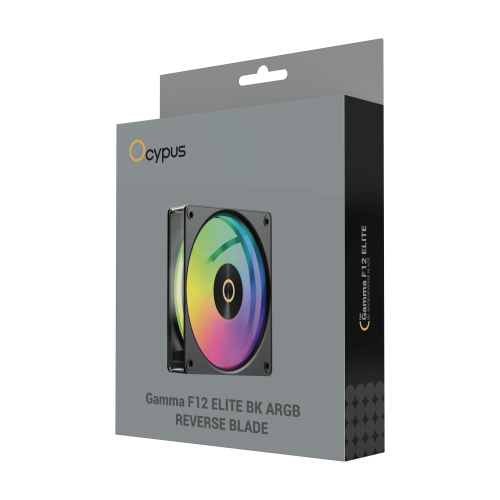 Кулер Ocypus Gamma F12 Elite BK ARGB: 120мм Case Cooler с PWM и обратными лопастями для оптимального охлаждения