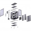 Корпус JONSBO BO400 Midi-Tower без блока питания: стильный серый ATX, mATX, mITX с USB 3.0 и USB-C 3.2