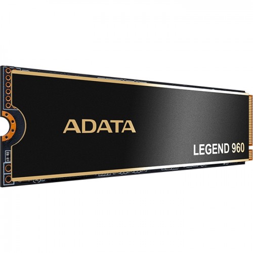 Твердотельный накопитель/ ADATA SSD LEGEND 960, 2000GB, M.2(22x80mm), NVMe 1.4, PCIe 4.0 x4, 3D NAND, R/W 7400/6800MB/s, IOPs 750 000/630 000, DRAM buffer 2000MB, TBW 1560, DWPD 0.43, with Heat Spreader (5 лет) ADATA