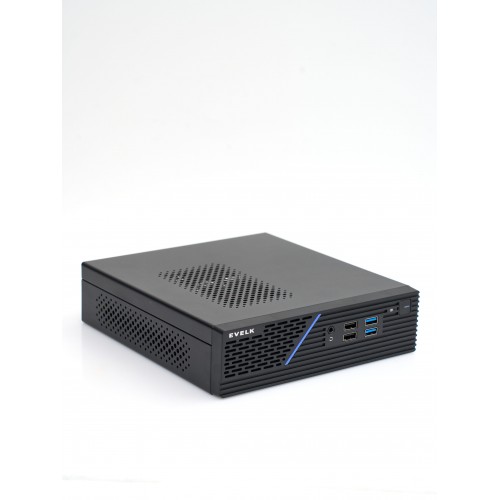 Корпус EVELK с блоком питания 120Вт/ Case Foxline EV-109-AD120 mITX, w/ ext.PSU 120W, DC-converter, w/2хUSB2.0+2хUSB3.0, 1x40mmFan, black, VESA, w/pwr cord, logo EVELK Foxline