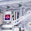 Система жидкостного охлаждения/ Water Cooling System Thermalright Frozen Vision 360 V2 (360mm, LED, White, ARGB/ Fans: 3x120mm, 69CFM, 27dBA, 2150RPM/ Pump height 60mm, 23dBA, 3000RPM, Rad thickness 27mm/ S: 1700, 1200, 1851, 115X, 2011, 2066, AM5, AM4) T