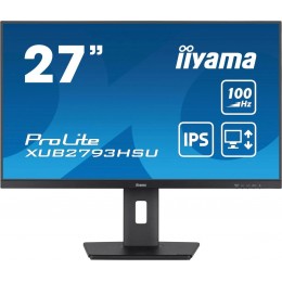 Монитор Iiyama 27" ProLite XUB2793HSU-B7 черный IPS LED 1ms 16:9 HDMI M/M матовая HAS Piv 1300:1 300cd 178гр/178гр 1920x1080 100Hz DP FHD USB 5.4кг
