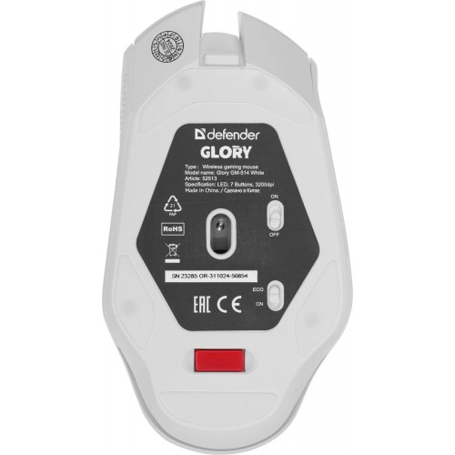 Мышь DEFENDER USB OPTICAL WRL GLORY GM-514 WHITE 52513