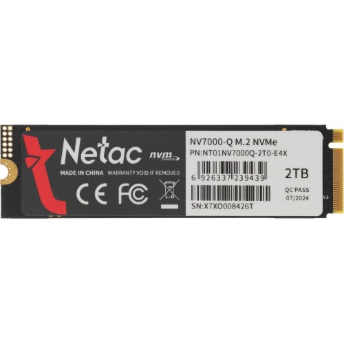 Твердотельный накопитель Netac NV7000Q 2TB PCIe 4.0 x4 M.2 2280 - Высокая скорость и надежность для вашего ПК
