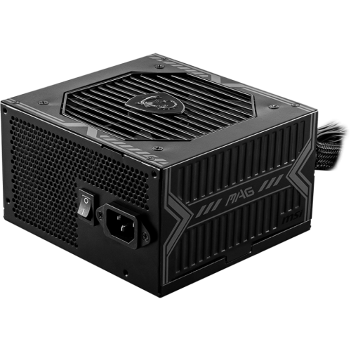 Блок питания ПК/ Power Supply MSI MAG A750BN PCIE5, 750W 80+ Bronze (ATX, 3.0, PCIe 5.0, Non modular, 1x24(20+4)pin, 2xCPU 8(4+4)pin, 2xPCIe*2 8(6+2)pin, 1x12VHPWR, 5xSATA3, 2xMOLEX4pin, Active, 120x120mm, 150x140x86mm, APFC, black) MSI