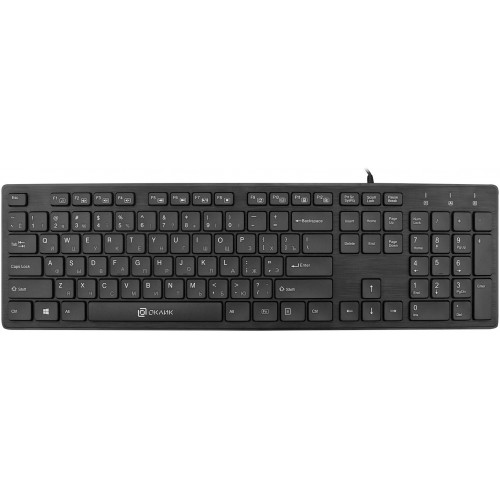 Клавиатура Оклик 520M2U USB Slim Multimedia черная с кабелем 1.6м - идеальный выбор для комфортной работы и игр