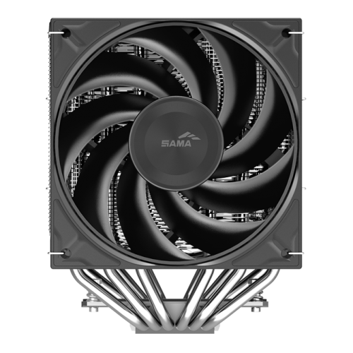 Кулер для процессора/ CPU Cooler SAMA A60E (265W, 4-pin PWM, 156.5mm, 6x6mm, 2x120mm, 78CFM, 29dBA, 2200RPM, S: 1851/1700/1200/115X, AM5/AM4, silver) SAMA