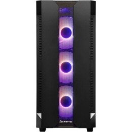 Корпус Chieftec Hunter черный ATX 4x120mm 4x140mm 2xUSB3.1 audio bott PSU [GS-01B-OP]