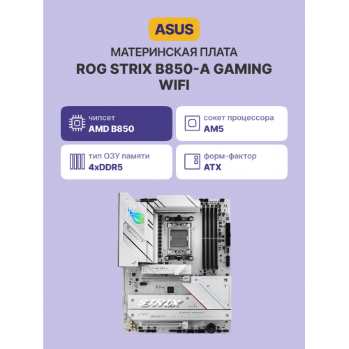Материнская плата ROG STRIX B850-A GAMING WIFI: Высокая производительность для геймеров