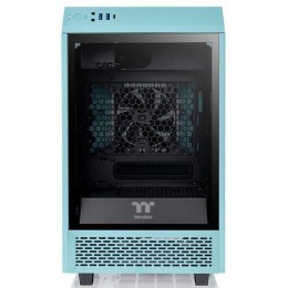 Корпус Thermaltake The Tower 100 Turquoise голубой miniITX 1x120mm 3x140mm 2xUSB3.0 audio bott PSU [CA-1R3-00SBWN-00]