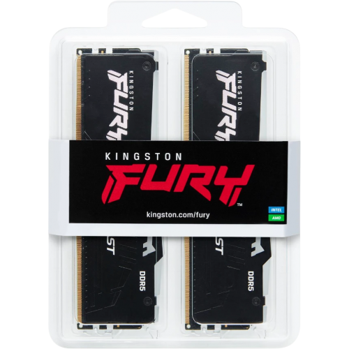 Купить оперативную память Kingston 64GB 6000MT/s DDR5 CL36 DIMM (2 шт) FURY Beast RGB для максимальной производительности компьютера