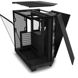 Корпус без блока питания/ Case NZXT H6 Flow RGB (2023), Midi-Tower, TG, 3x120mm RGB, 2xUSB-A 3.2 + 1xUSB-C 3.2, ATX, mATX, mITX Black