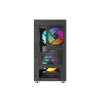 Корпус ПК без блока питания/ Case SAMA S30 Black, Midi-Tower, TG, 2x140mm + 1x120mm ARGB, 1xUSB 3.0 + 1xUSB 3.1 Type-C, mATX, mITX Black SAMA