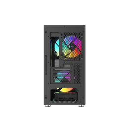 Корпус ПК без блока питания/ Case SAMA S30 Black, Midi-Tower, TG, 2x140mm + 1x120mm ARGB, 1xUSB 3.0 + 1xUSB 3.1 Type-C, mATX, mITX Black