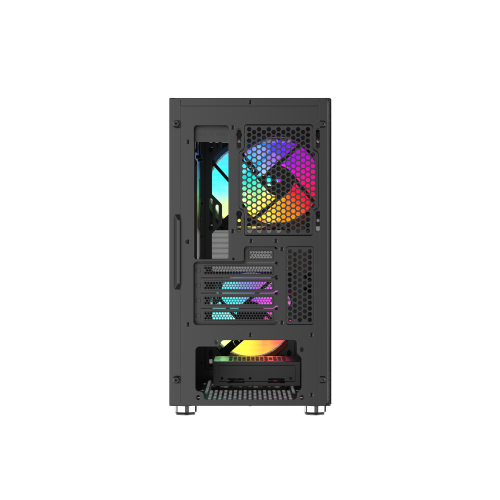 Корпус ПК без блока питания/ Case SAMA S30 Black, Midi-Tower, TG, 2x140mm + 1x120mm ARGB, 1xUSB 3.0 + 1xUSB 3.1 Type-C, mATX, mITX Black SAMA