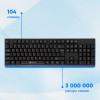 Клавиатура Оклик 100M HW3 черный USB с кабелем 1.6м – надежный выбор для комфортной работы и игр