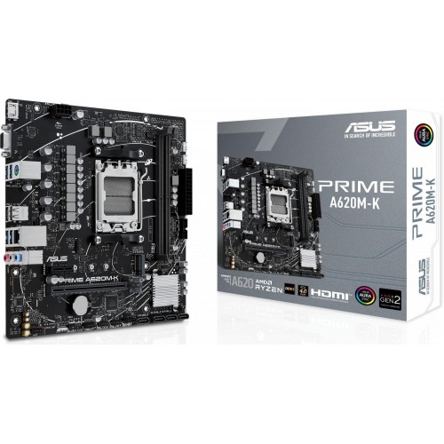 Купить материнскую плату Asus PRIME A620M-K AM5 с поддержкой DDR5, 7.1 звука и HDMI