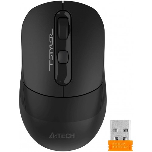 Купить беспроводную оптическую мышь A4Tech Fstyler FB10CS черного цвета с 2000dpi и 4 кнопками – идеальный выбор для работы и игр.