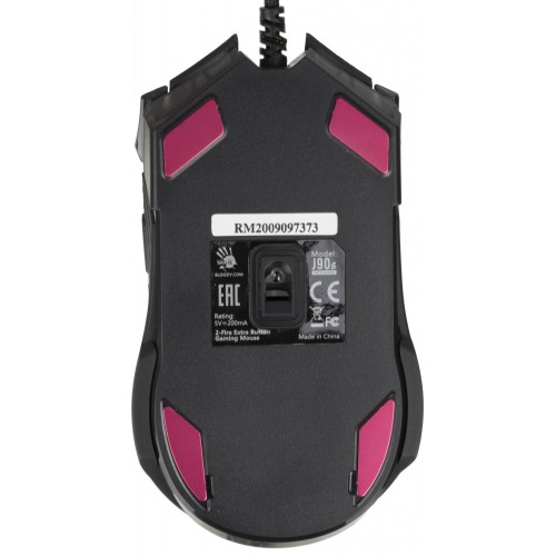 Купить игровую мышь A4Tech Bloody J90s черного цвета с оптическим сенсором 8000dpi и 12 кнопками - идеальный выбор для геймеров!